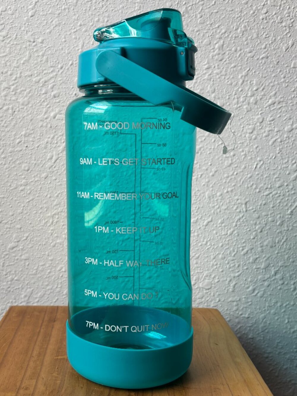 generic motivational time marker motivational water bottle teal 32oz large